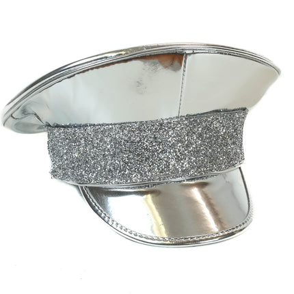 HT272 GLITTER BAND CAPTAIN HAT