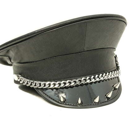 HT276 CHAIN AND SPIKE CAPTAIN HAT