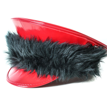HT278RED ASSORTED FUR RED CAPTAIN HAT