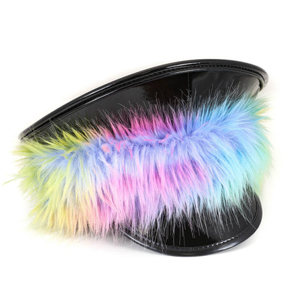 HT278BLK ASSORTED FUR BLACK CAPTAIN HAT