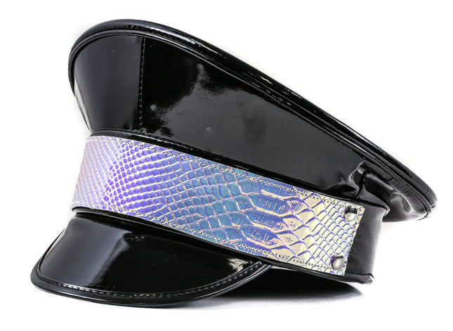 HT288M MATT CAPTAIN HAT WITH RAINBOW