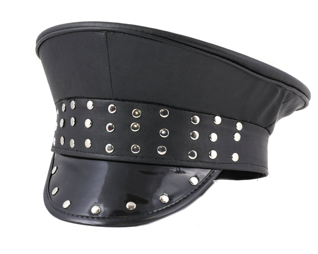 HT289 CAPTAIN HAT WITH ROUND STUDS