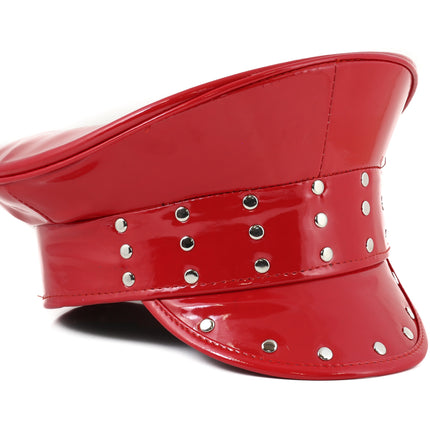 HT289 CAPTAIN HAT WITH ROUND STUDS