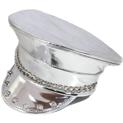 HT311 STUDDED CHAIN CAPTAIN HAT
