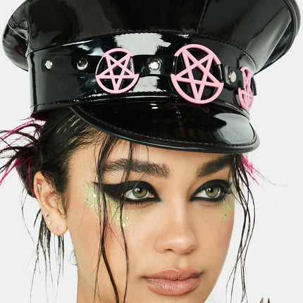 HT314P  3 PENTAGRAM RING CAPTAIN HAT