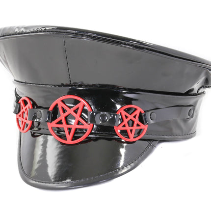 HT314P  3 PENTAGRAM RING CAPTAIN HAT
