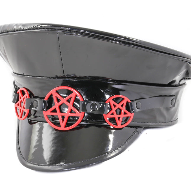 HT314P  3 PENTAGRAM RING CAPTAIN HAT