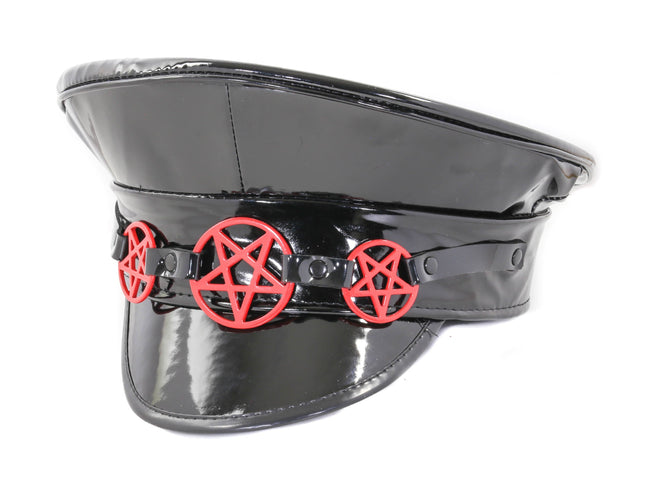 HT314P  3 PENTAGRAM RING CAPTAIN HAT