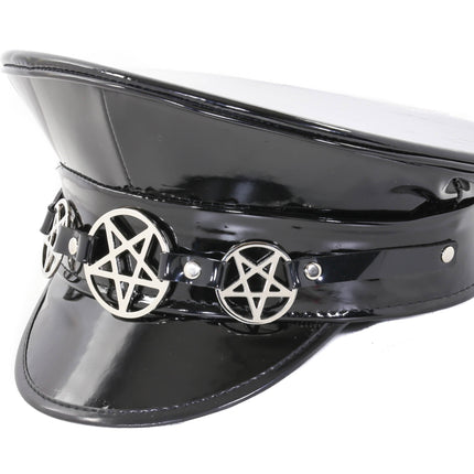 HT314P  3 PENTAGRAM RING CAPTAIN HAT
