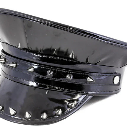 HT240  2 ROWS OF CONE SPIKE CAPTAIN HAT