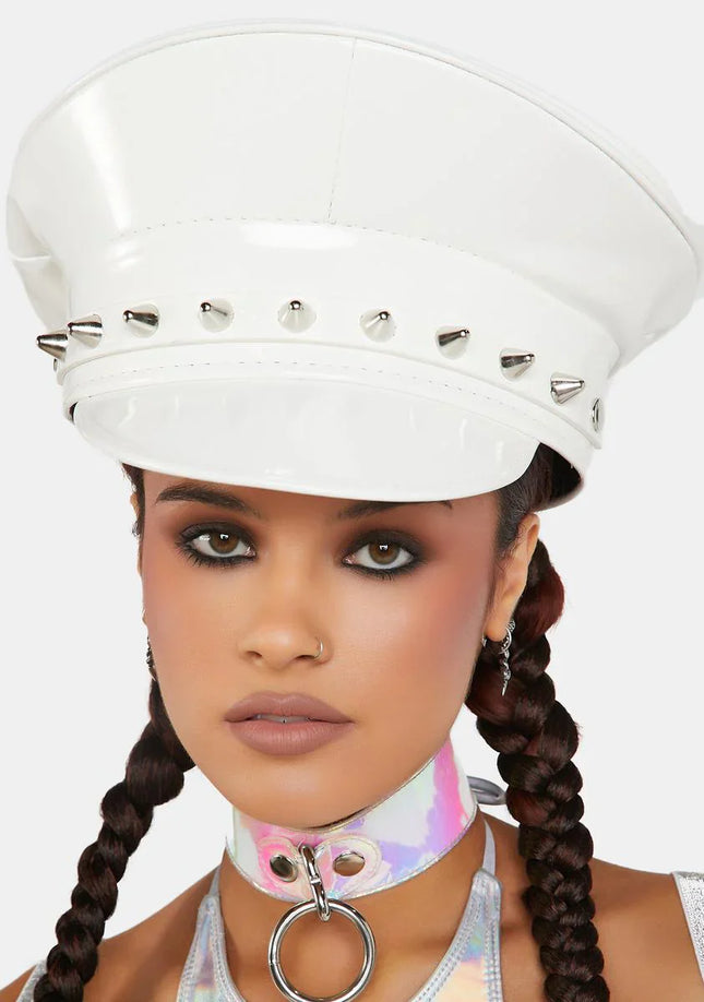 HT316  UK 77 STUDDED CAPTAIN HAT