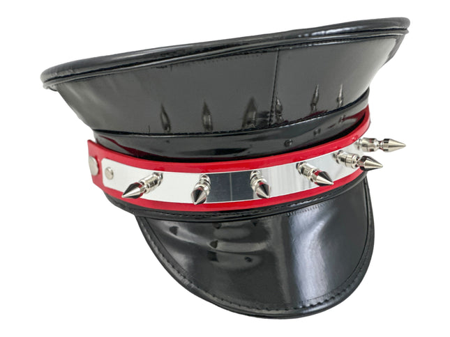 HT354P.BLK   METAL PLATE  1" PIN SPIKE CAPTAIN HAT