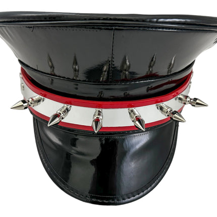 HT354P.BLK   METAL PLATE  1" PIN SPIKE CAPTAIN HAT