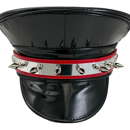 HT354P.BLK   METAL PLATE  1" PIN SPIKE CAPTAIN HAT