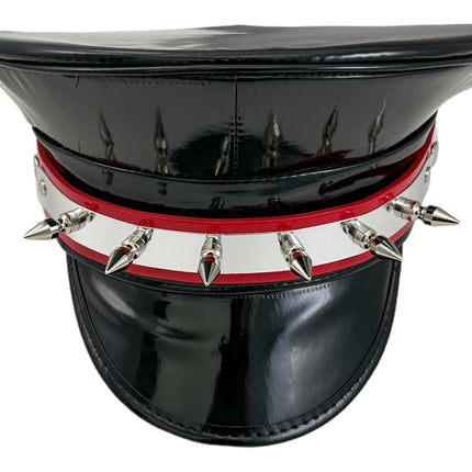 HT354P.BLK   METAL PLATE  1" PIN SPIKE CAPTAIN HAT