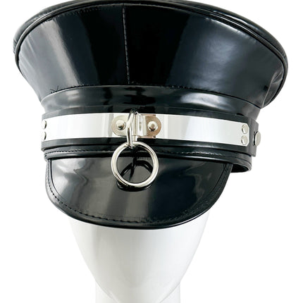 HT360P.BLK  METAL PLATE  3" PIN SPIKE CAPTAIN HAT