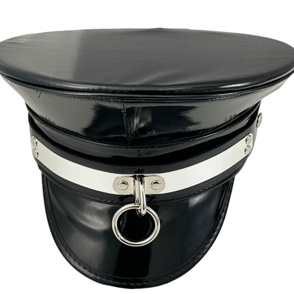 HT360P.BLK  METAL PLATE  3" PIN SPIKE CAPTAIN HAT