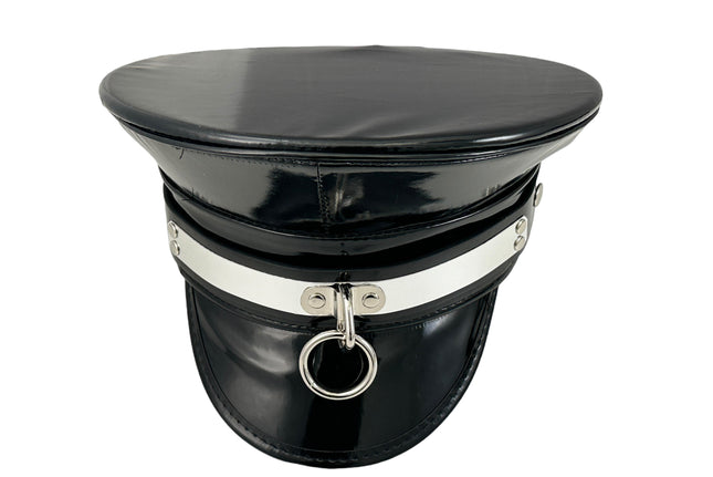 HT360P.BLK  METAL PLATE  3" PIN SPIKE CAPTAIN HAT