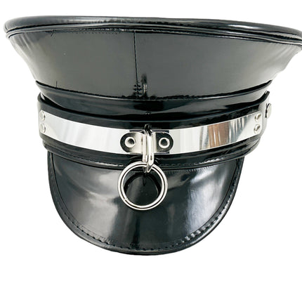 HT360P.BLK  METAL PLATE  3" PIN SPIKE CAPTAIN HAT