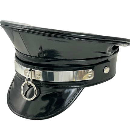 HT360P.BLK  METAL PLATE  3" PIN SPIKE CAPTAIN HAT