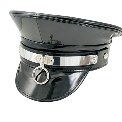 HT360P.BLK  METAL PLATE  3" PIN SPIKE CAPTAIN HAT