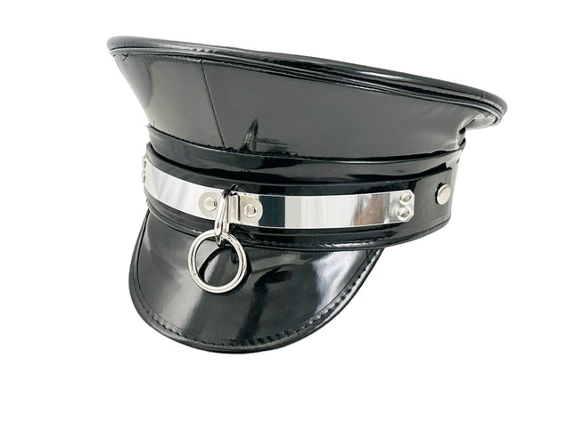 HT360P.BLK  METAL PLATE  3" PIN SPIKE CAPTAIN HAT