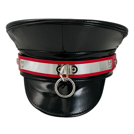 HT360P.BLK  METAL PLATE  3" PIN SPIKE CAPTAIN HAT