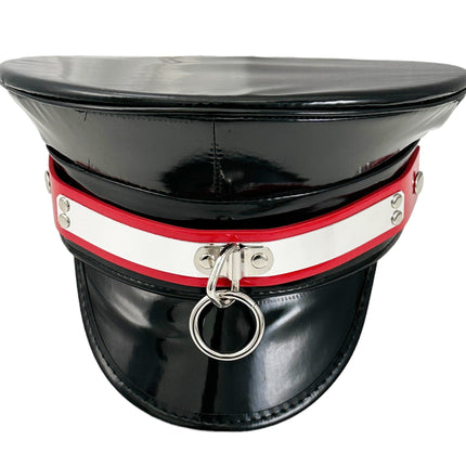 HT360P.BLK  METAL PLATE  3" PIN SPIKE CAPTAIN HAT
