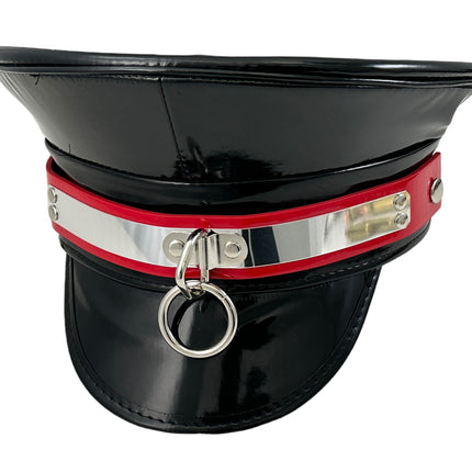 HT360P.BLK  METAL PLATE  3" PIN SPIKE CAPTAIN HAT