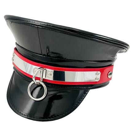 HT360P.BLK  METAL PLATE  3" PIN SPIKE CAPTAIN HAT