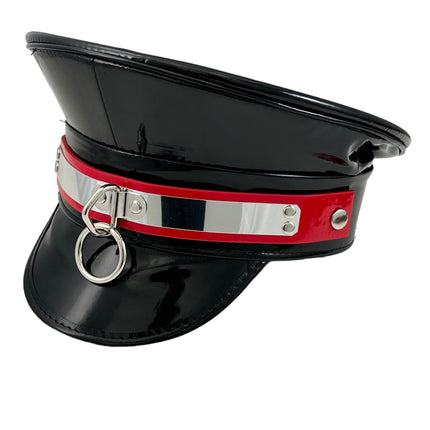 HT360P.BLK  METAL PLATE  3" PIN SPIKE CAPTAIN HAT