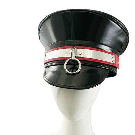 HT360P.BLK  METAL PLATE  3" PIN SPIKE CAPTAIN HAT