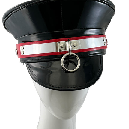 HT360P.BLK  METAL PLATE  3" PIN SPIKE CAPTAIN HAT