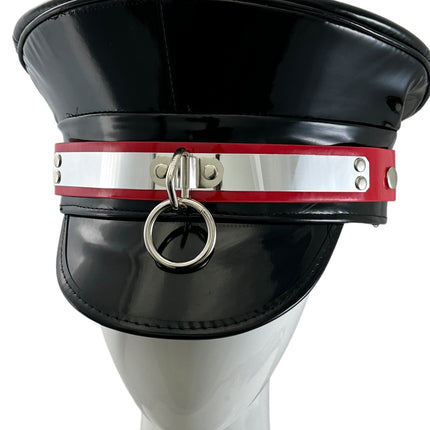 HT360P.BLK  METAL PLATE  3" PIN SPIKE CAPTAIN HAT
