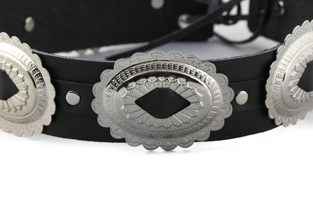 HTB130 OVAL CONCHO THICK HAT BAND