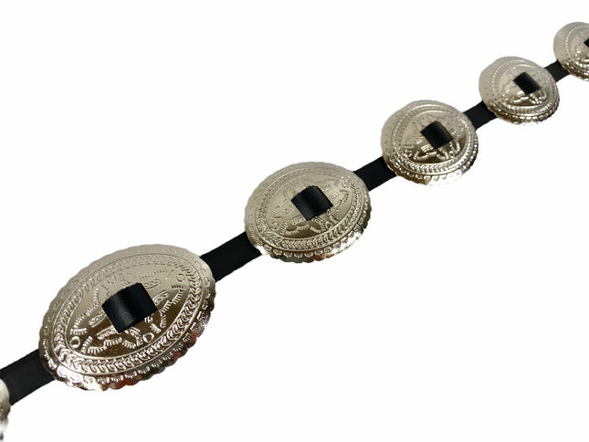 HTB209 OVAL CONCHO WITH SQUARE MIDDLE HAT BAND