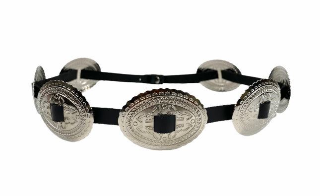 HTB209 OVAL CONCHO WITH SQUARE MIDDLE HAT BAND