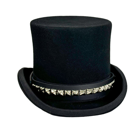 HTPK401  FUNK PLUS TOPHAT WITH SINGLE ROW PYRAMID STUD BAND