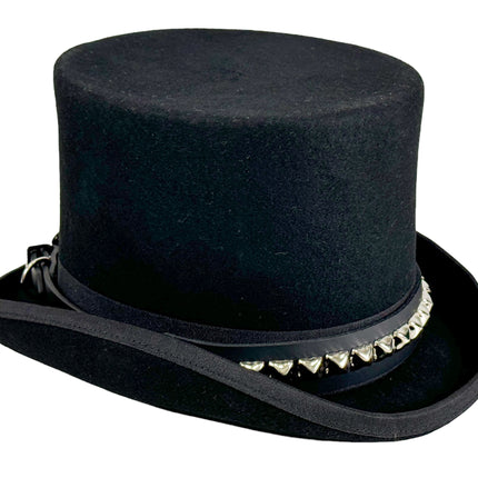 HTPK401  FUNK PLUS TOPHAT WITH SINGLE ROW PYRAMID STUD BAND