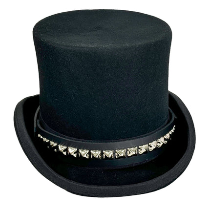 HTPK401  FUNK PLUS TOPHAT WITH SINGLE ROW PYRAMID STUD BAND