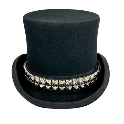 HTPK402  FUNK PLUS TOPHAT WITH 2 ROW PYRAMID STUD BAND