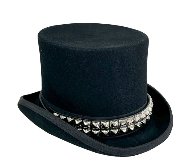 HTPK402  FUNK PLUS TOPHAT WITH 2 ROW PYRAMID STUD BAND
