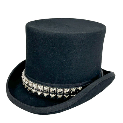 HTPK402  FUNK PLUS TOPHAT WITH 2 ROW PYRAMID STUD BAND