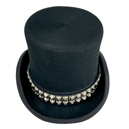 HTPK402  FUNK PLUS TOPHAT WITH 2 ROW PYRAMID STUD BAND