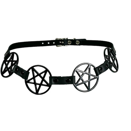 HTPK405-BS   FUNK PLUS TOPHAT WITH BLACK PENTAGRAM BAND