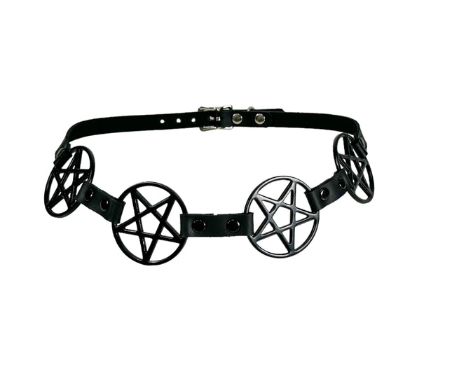 HTPK405-BS   FUNK PLUS TOPHAT WITH BLACK PENTAGRAM BAND