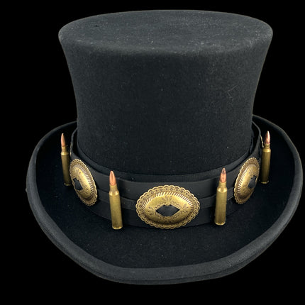 HTB424 223 CALIBER BULLET HAT BAND WITH SILVER OVAL