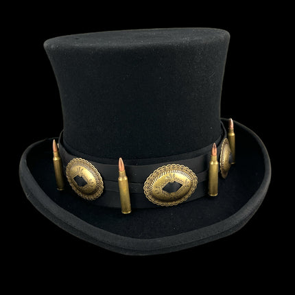 HTB424 223 CALIBER BULLET HAT BAND WITH SILVER OVAL