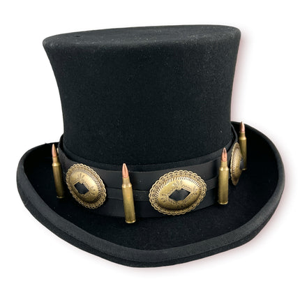 HTB424 223 CALIBER BULLET HAT BAND WITH SILVER OVAL