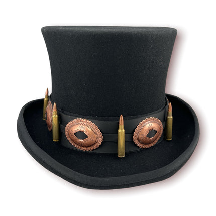 HTB424 223 CALIBER BULLET HAT BAND WITH SILVER OVAL
